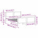 Cadru de pat cu headboard Negru 135 x 190 cm țesătură - WALTI WALTI