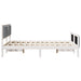 Cadru de pat cu headboard Gri deschis 135 x 190 cm țesătură - WALTI WALTI