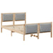 Cadru de pat cu headboard Gri deschis 120 x 190 cm țesătură - WALTI WALTI