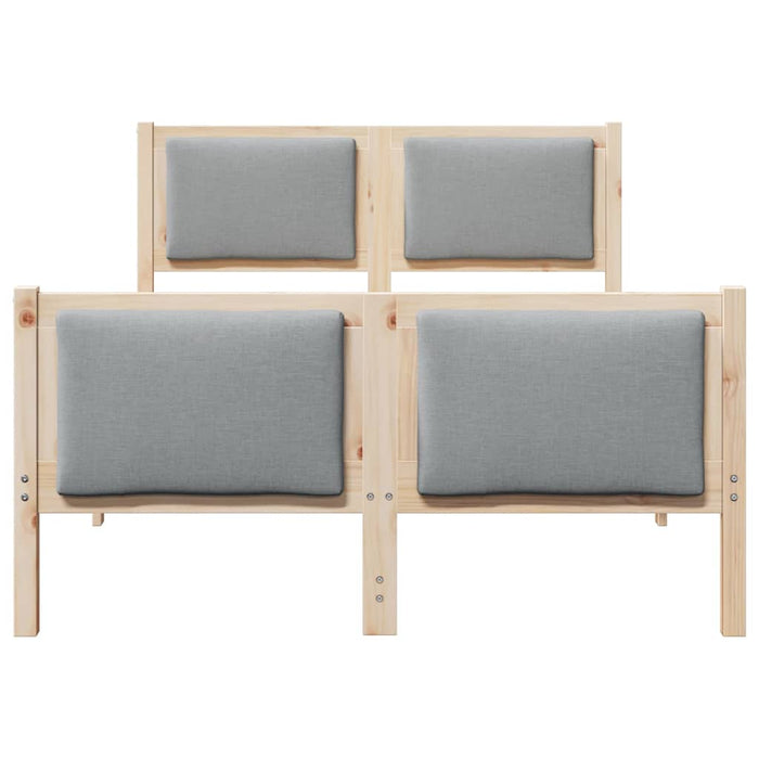 Cadru de pat cu headboard Gri deschis 120 x 190 cm țesătură - WALTI WALTI