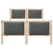 Cadru de pat cu headboard Gri închis 120 x 190 cm țesătură - WALTI WALTI