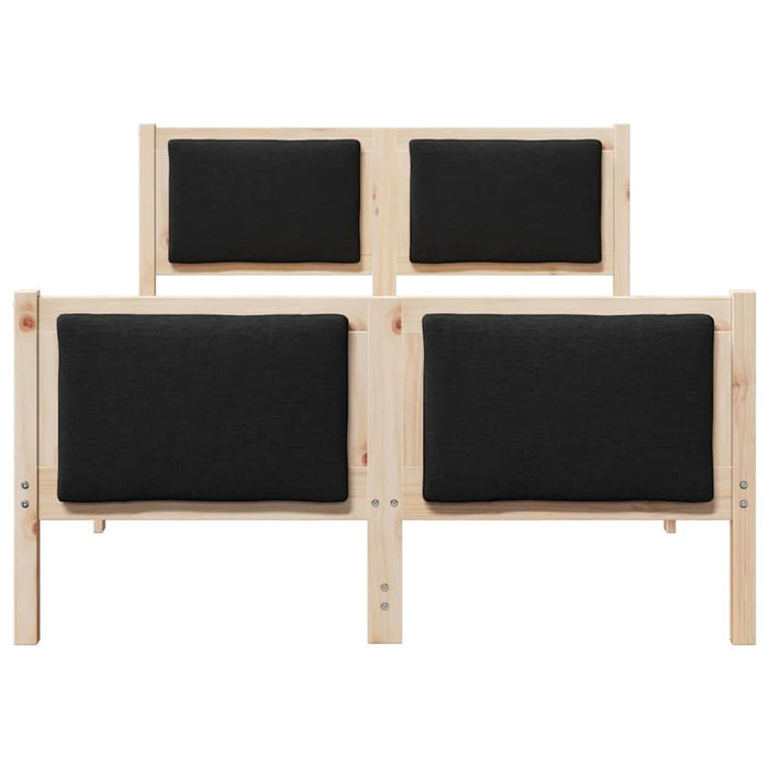 Cadru de pat cu headboard Negru 120 x 190 cm țesătură - WALTI WALTI