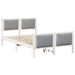 Cadru de pat cu headboard Gri deschis 120 x 190 cm țesătură - WALTI WALTI