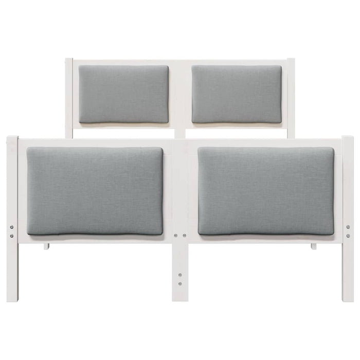 Cadru de pat cu headboard Gri deschis 120 x 190 cm țesătură - WALTI WALTI
