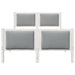 Cadru de pat cu headboard Gri deschis 120 x 190 cm țesătură - WALTI WALTI