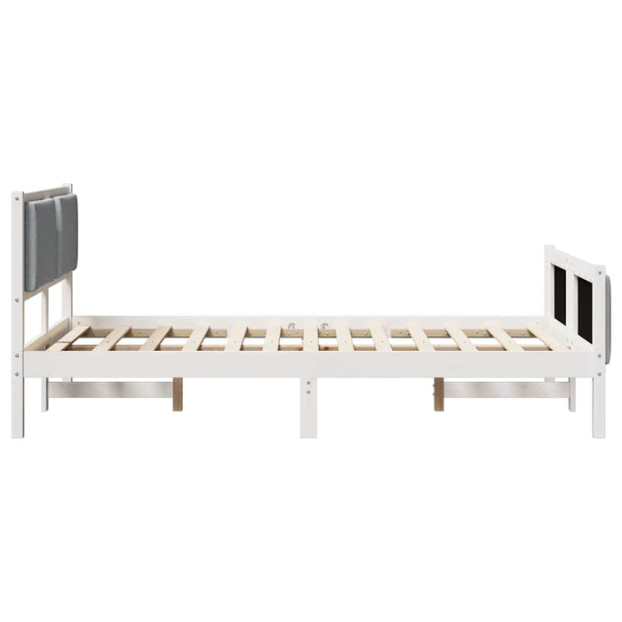 Cadru de pat cu headboard Gri deschis 120 x 190 cm țesătură - WALTI WALTI