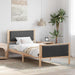 Cadru de pat cu headboard Gri închis 100 x 200 cm țesătură - WALTI WALTI