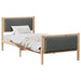 Cadru de pat cu headboard Gri închis 100 x 200 cm țesătură - WALTI WALTI