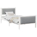 Cadru de pat cu headboard Gri deschis 100 x 200 cm țesătură - WALTI WALTI