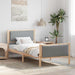 Cadru de pat cu headboard Gri deschis 90 x 200 cm țesătură - WALTI WALTI