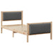 Cadru de pat cu headboard Gri închis 90 x 200 cm țesătură - WALTI WALTI