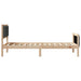 Cadru de pat cu headboard Gri închis 90 x 200 cm țesătură - WALTI WALTI