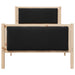 Cadru de pat cu headboard Negru 90 x 200 cm țesătură - WALTI WALTI