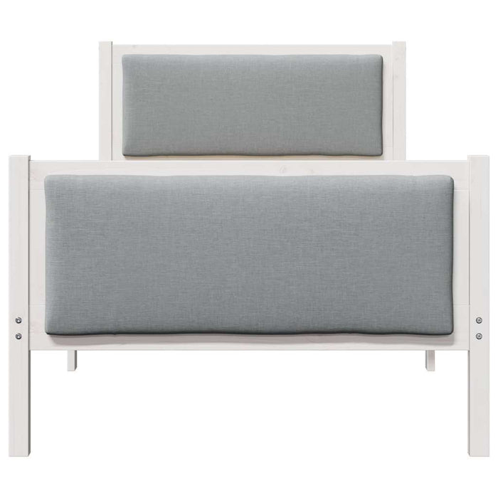 Cadru de pat cu headboard Gri deschis 90 x 200 cm țesătură - WALTI WALTI