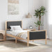 Cadru de pat cu headboard Gri închis 80 x 200 cm țesătură - WALTI WALTI