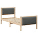 Cadru de pat cu headboard Gri închis 80 x 200 cm țesătură - WALTI WALTI