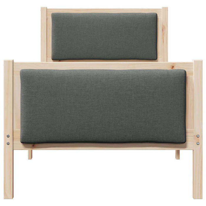 Cadru de pat cu headboard Gri închis 80 x 200 cm țesătură - WALTI WALTI
