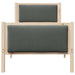 Cadru de pat cu headboard Gri închis 80 x 200 cm țesătură - WALTI WALTI