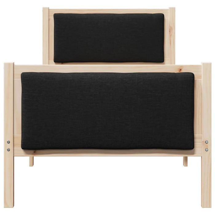 Cadru de pat cu headboard Negru 80 x 200 cm țesătură - WALTI WALTI