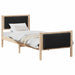 Cadru de pat cu headboard Negru 80 x 200 cm țesătură - WALTI WALTI