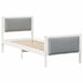Cadru de pat cu headboard Gri deschis 80 x 200 cm țesătură - WALTI WALTI