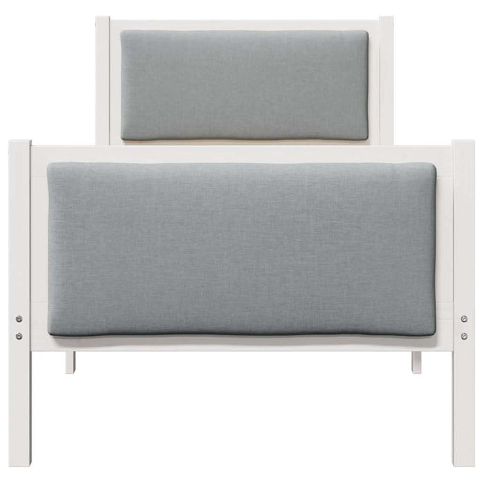 Cadru de pat cu headboard Gri deschis 80 x 200 cm țesătură - WALTI WALTI