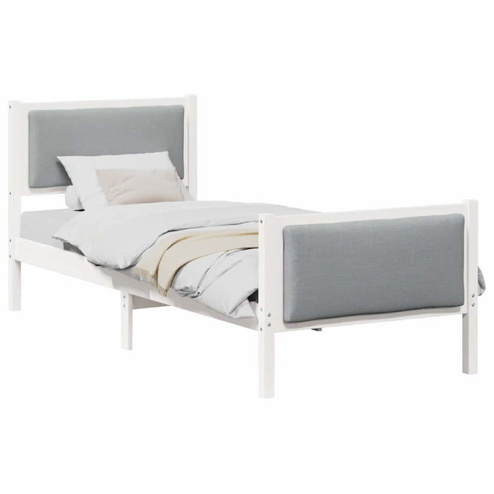 Cadru de pat cu headboard Gri deschis 80 x 200 cm țesătură - WALTI WALTI