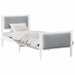 Cadru de pat cu headboard Gri deschis 80 x 200 cm țesătură - WALTI WALTI