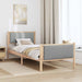Cadru de pat cu headboard Gri deschis 90 x 190 cm țesătură - WALTI WALTI