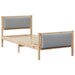 Cadru de pat cu headboard Gri deschis 90 x 190 cm țesătură - WALTI WALTI