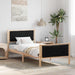Cadru de pat cu headboard Negru 90 x 190 cm țesătură - WALTI WALTI