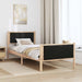 Cadru de pat cu headboard Negru 90 x 190 cm țesătură - WALTI WALTI