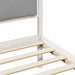 Cadru de pat cu headboard Gri deschis 90 x 190 cm țesătură - WALTI WALTI