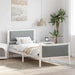 Cadru de pat cu headboard Gri deschis 90 x 190 cm țesătură - WALTI WALTI