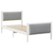 Cadru de pat cu headboard Gri deschis 90 x 190 cm țesătură - WALTI WALTI