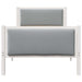 Cadru de pat cu headboard Gri deschis 90 x 190 cm țesătură - WALTI WALTI