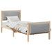 Cadru de pat cu headboard Gri deschis 75 x 190 cm țesătură - WALTI WALTI