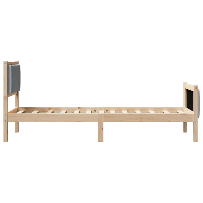 Cadru de pat cu headboard Gri deschis 75 x 190 cm țesătură - WALTI WALTI