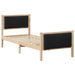 Cadru de pat cu headboard Negru 75 x 190 cm țesătură - WALTI WALTI