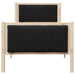 Cadru de pat cu headboard Negru 75 x 190 cm țesătură - WALTI WALTI