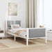 Cadru de pat cu headboard Gri deschis 75 x 190 cm țesătură - WALTI WALTI
