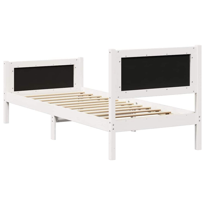 Cadru de pat cu headboard Gri deschis 75 x 190 cm țesătură - WALTI WALTI