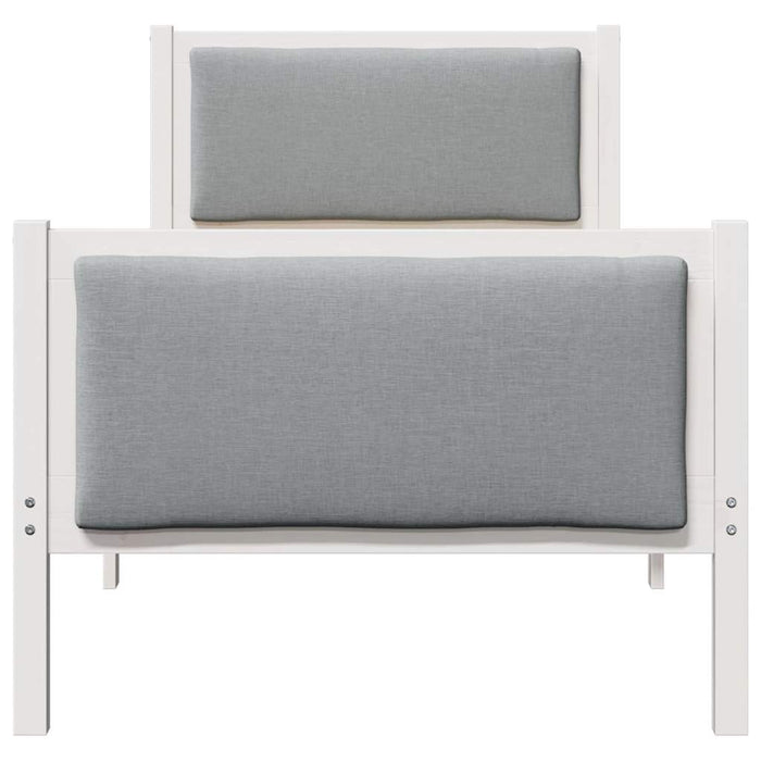 Cadru de pat cu headboard Gri deschis 75 x 190 cm țesătură - WALTI WALTI