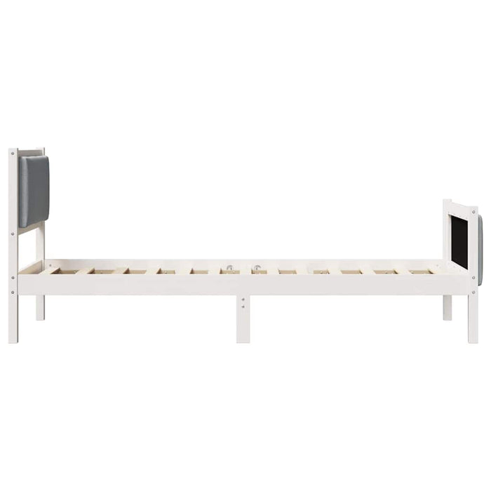 Cadru de pat cu headboard Gri deschis 75 x 190 cm țesătură - WALTI WALTI