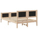 Cadru de pat cu headboard Negru 120 x 200 cm Lemn de pin masiv - WALTI WALTI