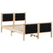 Cadru de pat cu headboard Negru 120 x 190 cm Lemn de pin masiv - WALTI WALTI