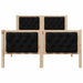 Cadru de pat cu headboard Negru 120 x 190 cm Lemn de pin masiv - WALTI WALTI