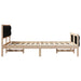 Cadru de pat cu headboard Negru 120 x 190 cm Lemn de pin masiv - WALTI WALTI