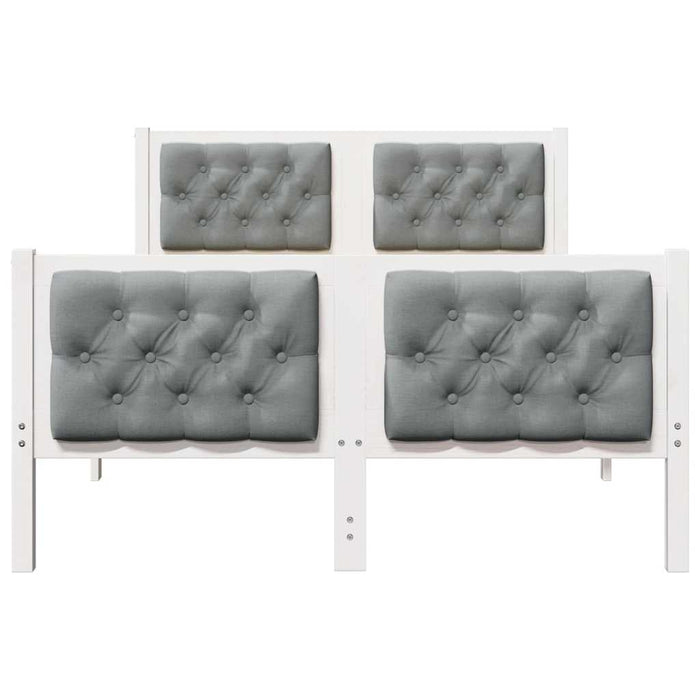 Cadru de pat Gri deschis 120 x 190 cm Lemn de pin masiv - WALTI WALTI