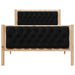 Cadru de pat cu headboard Negru 100 x 200 cm Lemn de pin masiv - WALTI WALTI